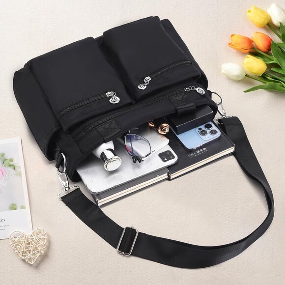 Large Tote Bag for Women, Waterproof Crossbody Purse With Multi Pockets, Shoulde - Picture 6 of 6